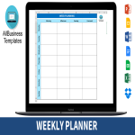 Blank Weekly Workout Schedule gratis en premium templates