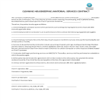 Janitorial Services Agreement gratis en premium templates