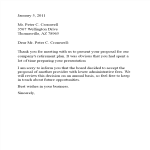 template topic preview image Plan Rejection Letter