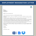 template preview imageResignation Letter To Employer