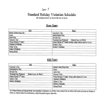 template topic preview image Standard Holiday Visitation Schedule