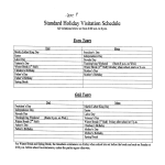 Standard Holiday Visitation Schedule gratis en premium templates