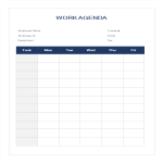 Work Agenda Template gratis en premium templates