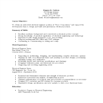 Electrical Engineering Entry Level Resume template gratis en premium templates