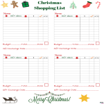 Printable Christmas Shopping List gratis en premium templates