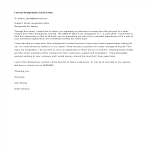 Formal Resignation Email Letter gratis en premium templates