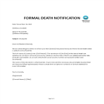 Death Notification Letter Sample gratis en premium templates