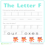 template topic preview image Practice to write letter F