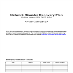 Network Disaster Recovery Plan gratis en premium templates