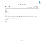 template preview imageCover Letter Chronological Style