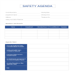 Safety Agenda Planner gratis en premium templates