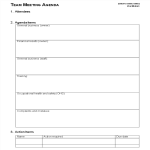 template topic preview image Informal Meeting Agenda in Word