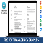 template topic preview image Project Manager Curriculum Vitae