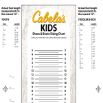 Printable Shoe Size Chart For Kids gratis en premium templates