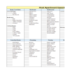 Apartment Checklist Worksheet Excel gratis en premium templates