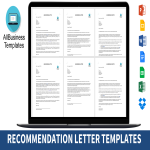 Sample Recommendation Letter Format gratis en premium templates