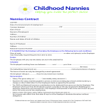 Childhood Nanny Contract gratis en premium templates