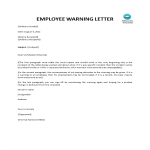template topic preview image Employee Warning Letter Summary