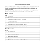 Family Household Chores Checklist gratis en premium templates