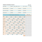 template topic preview image Monthly Attendance Sheet Students at Courses