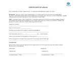 image Certificate Of Value