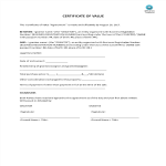 template preview imageCertificate Of Value