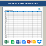 Blanco Week Schema gratis en premium templates