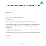 Teaching Job Offer Thank You Letter gratis en premium templates