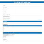 Workshop Agenda gratis en premium templates