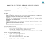 Banking Customer Service Officer Resume gratis en premium templates