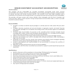 Senior Investment Accountant Job Description gratis en premium templates