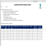 Equipment Inventory Form gratis en premium templates