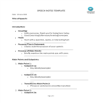 template topic preview image Speech Notes Template