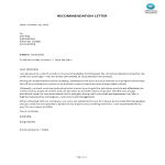 Recommendation letter example gratis en premium templates