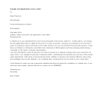 template topic preview image Job Application Short Cover Letter