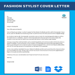 Fashion Stylist Cover Letter gratis en premium templates