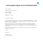 Opvolging Email Na Interview gratis en premium templates