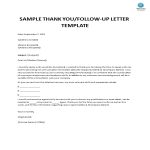 Follow Up Letter For Business gratis en premium templates