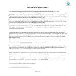 Mediation Settlement Agreement gratis en premium templates