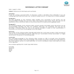 Reference Letter format gratis en premium templates