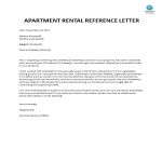 template preview imageApartment Rental Reference Letter