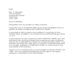 template topic preview image Retail Assistant Resignation Letter