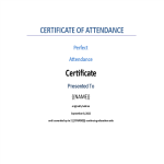 Vorschaubild der VorlageAttendance Certificate Sample