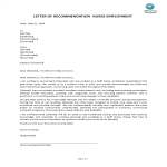 Letter of Recommendation for Nurse Employment gratis en premium templates