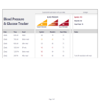 Blood Pressure Log Template sheet in excel gratis en premium templates