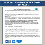 Vaststellingsovereenkomst gratis en premium templates