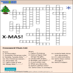 Christmas Crossword gratis en premium templates