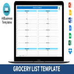 Free printable grocery list by category gratis en premium templates