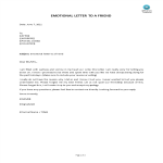 Emotional Letter To A Friend gratis en premium templates