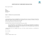 Certificate of Corporate Resolution gratis en premium templates